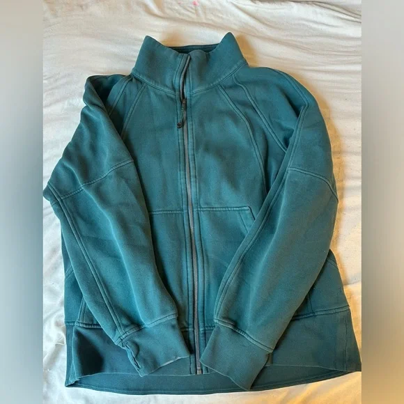 Lululemon Green Scuba funnel neck oversized zip up size 12 - Picture 11 of 11